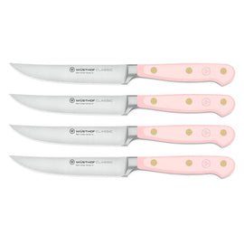 Wüsthof - Klassisches Steakmesser-Set 4-teilig Rosa Himalaya-Salz Wusthof - Classic Steakmessenset 4-delig Pink Himalayan Salt Messenset Wusthof