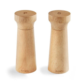 Amefa – Modernes Salz- und Pfeffermühlen-Set 15 cm – Holz Amefa - Modern 2 piece Pepper&Salt mills set wood 15cm - in gift box Amefa