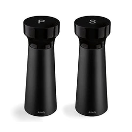 Amefa - Modernes Salz- und Pfeffermühlen-Set 15 cm - Schwarz Amefa - Modern Peper- en Zoutmolenset 15 cm - Zwart Peper en Zoutmolen Amefa