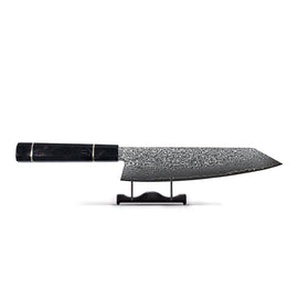 Shinrai Knives - Schwarz Oktagon Damast Kiritsuke Messer 23 CM - Sonderausgabe Kiritsuke Octagons Series - Kiritsuke mes type 3 Keukenmessen Shinrai Japan