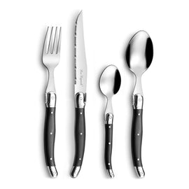 Lou Laguiole - Tradition 24-teiliges Besteckset - Anthrazit Lou Laguiole - 24-pc cutlery set in open window box - anthracite Bestekset Lou Laguiole