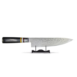 Shinrai Knives - Micarta Jewels Schwarz - Damast Kochmesser 20 cm Micarta Jewels Black Serie - Koksmes Shinrai Japan 20 cm