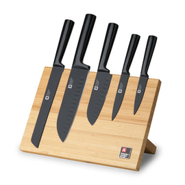 Richardson Sheffield – Nox 5-teiliges Messerset mit magnetischem Messerblock – Bambus Richardson Sheffield - NOX 5 pc magnetic knife block - bamboo Messenset met blok Richardson Sheffield