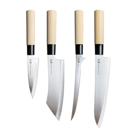 Satake -  4-teiliges Messerset aus Magnolienholz Satake - Japanse 4 delige messenset Magnolia Wood Messensets Satake