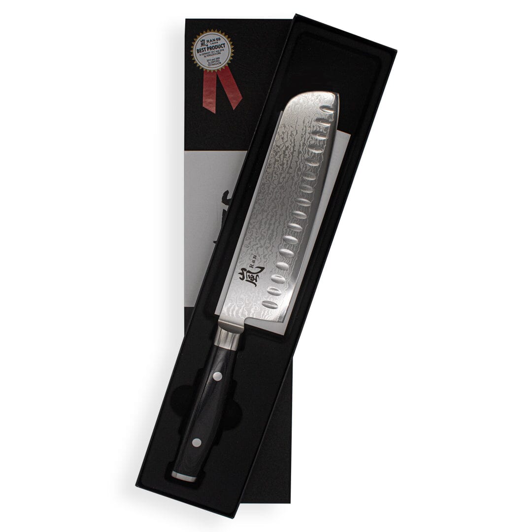 Yaxell Ran - Japanse Nakiri 18 cm met kuilen Nakirimes Yaxell