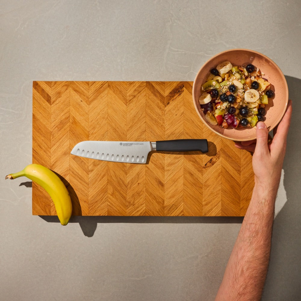 Wüsthof - Partner Santoku halber Kropf, mit Mulden 17 cm