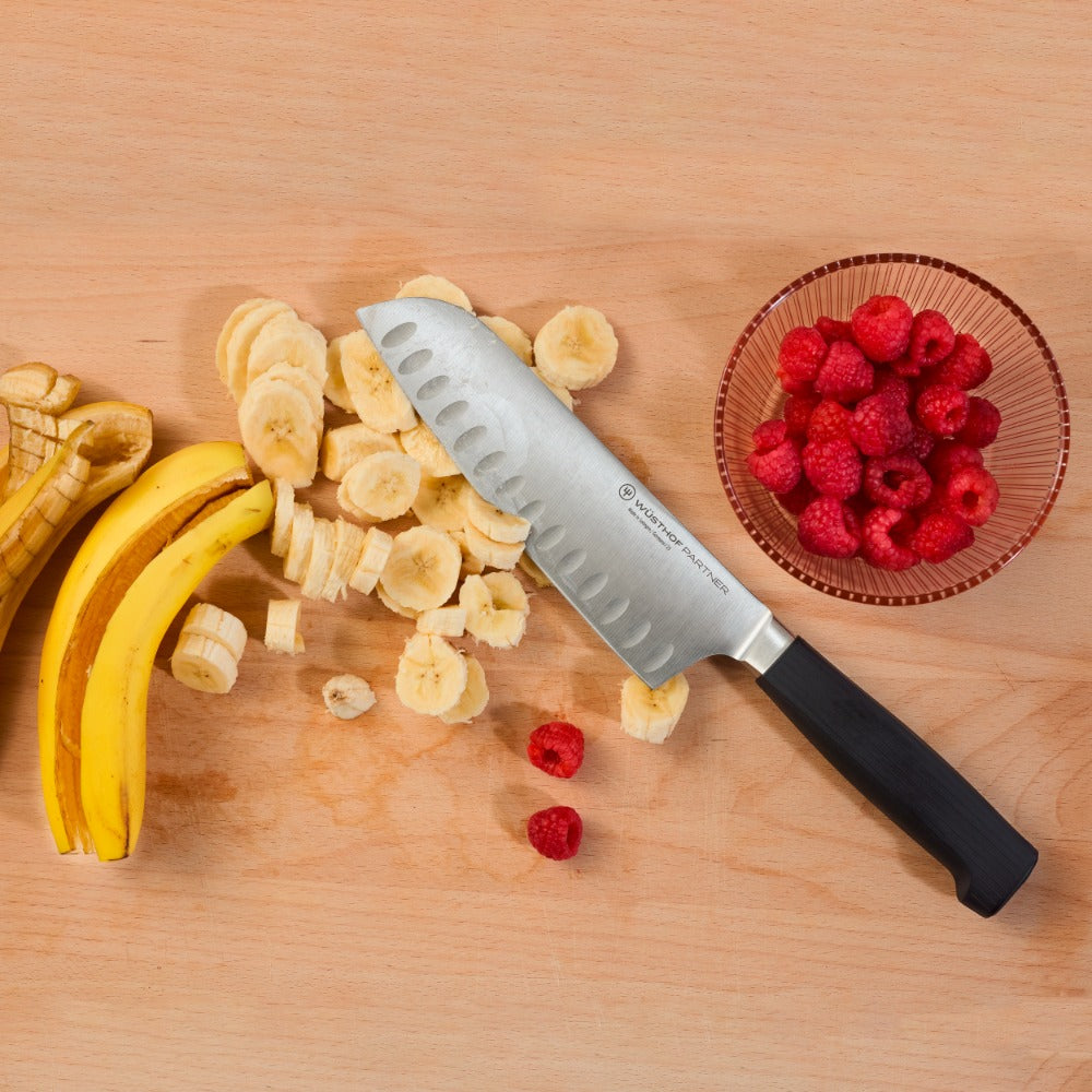 Wüsthof - Partner Santoku halber Kropf, mit Mulden 17 cm
