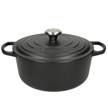 Le Creuset - Braten- / Schmorpfanne Signature rund Mattschwarz 28 cm 6,7 l (schwarze Innenseite)