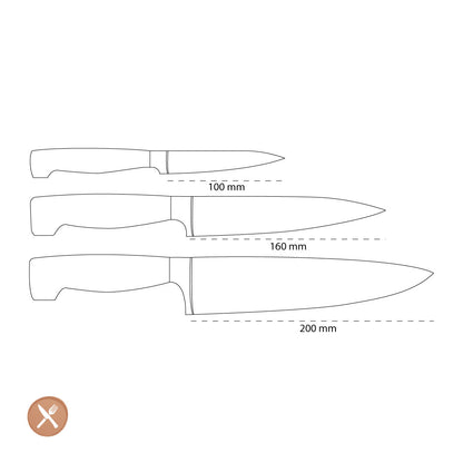 Zwilling - Set de couteaux 4 étoiles 3 pièces