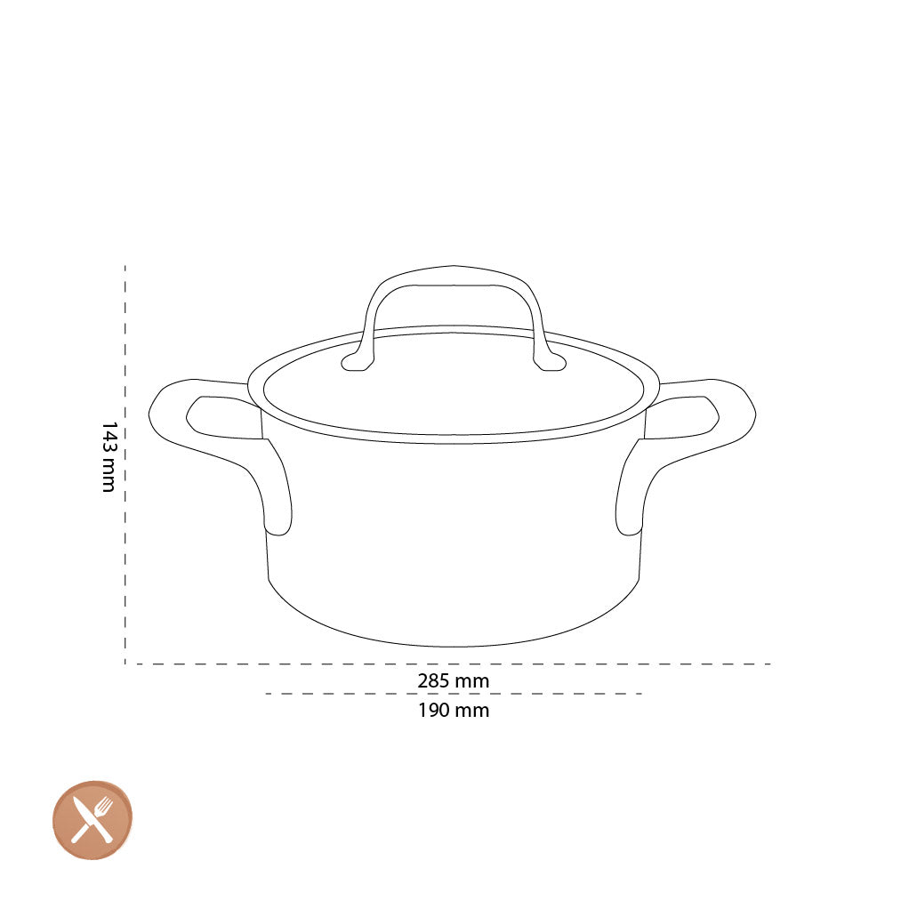 Demeyere - Atlantis 7 Casserole avec couvercle 18 cm