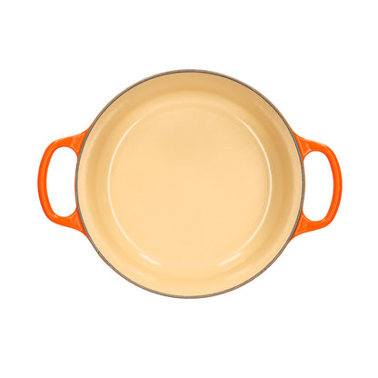 Le Creuset - Braten- / Schmortopf Signature rund Orangerot 24cm 4,2l