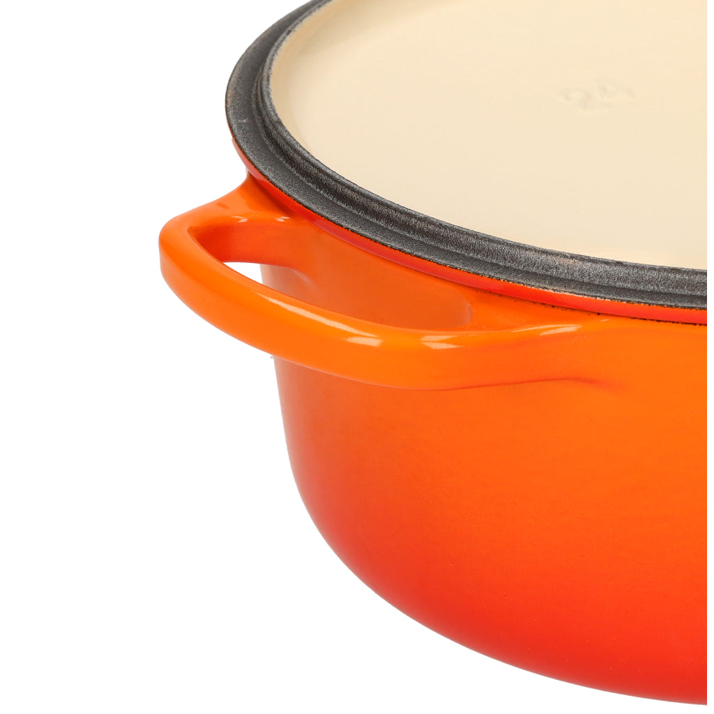 Le Creuset - Braten- / Schmortopf Signature rund Orangerot 24cm 4,2l