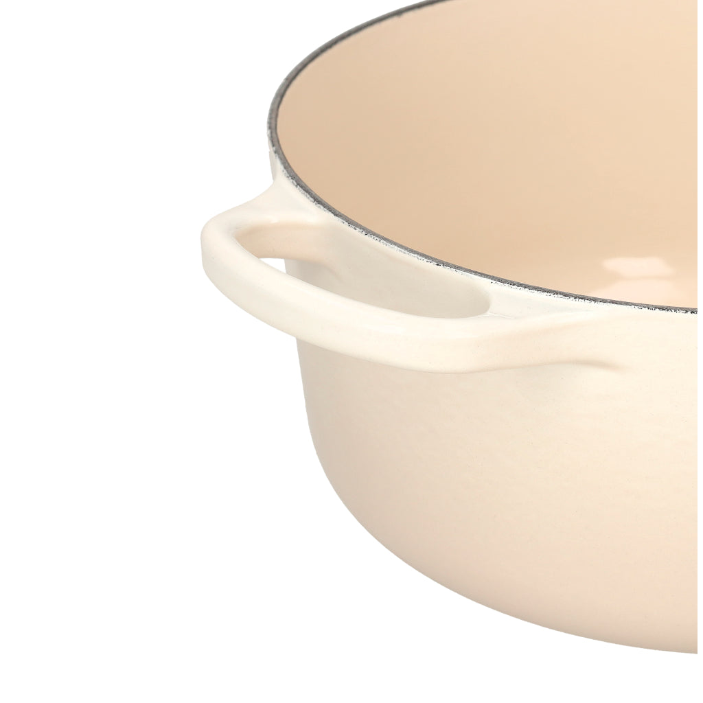 Le Creuset - Braten- / Schmorpfanne Signature rund Meringue 24 cm 4,2 l