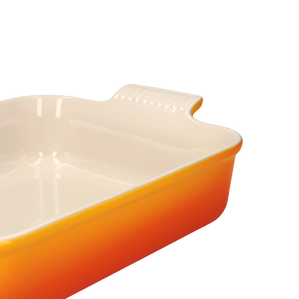 LeCreuset - Rechteckige Auflaufform Orangerot 32x24cm 3,1l