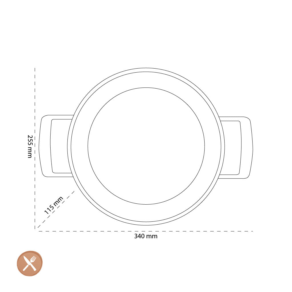 Demeyere - Alu Pro 5 Ceraforce Niedriger Kochtopf mit Deckel 24 cm