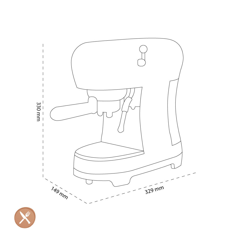 Smeg - Machine à expresso | Vert d'eau | années 1950 | Machine à expresso manuelle