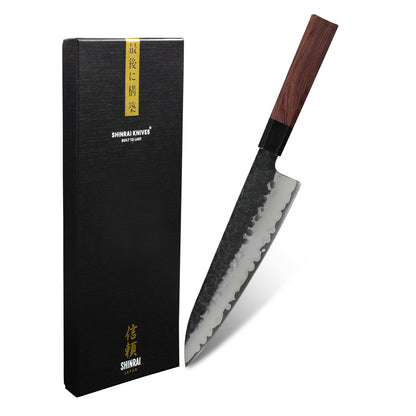 Shinrai Japan - Kurayami Damast Kochmesser 20 cm