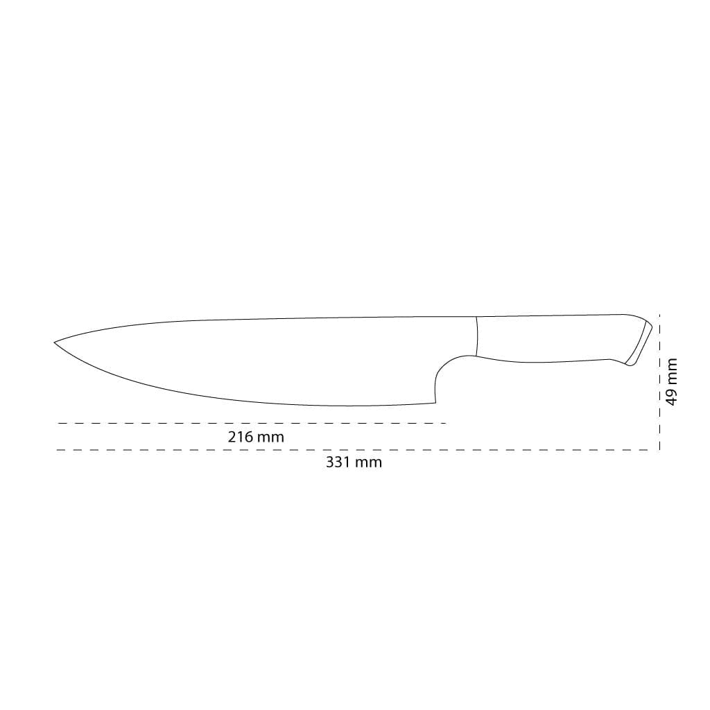 Shinrai Knives - Eclipse Series Damascus Kochmesser 20 cm