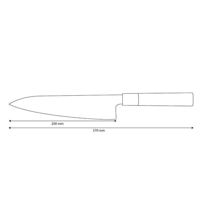 Shinrai Knives - Takumi Kaza Damascus Kochmesser 20 cm