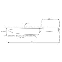 Shinrai Knives - Damascus Print Epoxy Saphir Kochmesser 20 cm