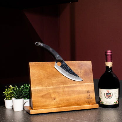 Shinrai Knives - Gehämmerter rostfreier Stahl Gladiator Series - Universal-Kochmesser mit Holster