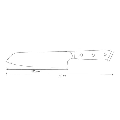 Shinrai Knives - Eclipse Series Damascus Santokumesser 18 cm