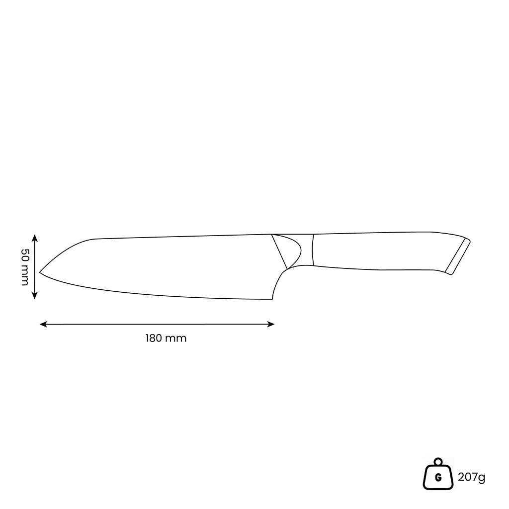 Shinrai Knives - Perlmutt Juwelen Damascus Santokumesser 18 cm