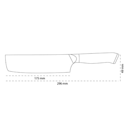 Shinrai Japan - Eclipse-Serie Damaskus Nakirimesser 18 cm