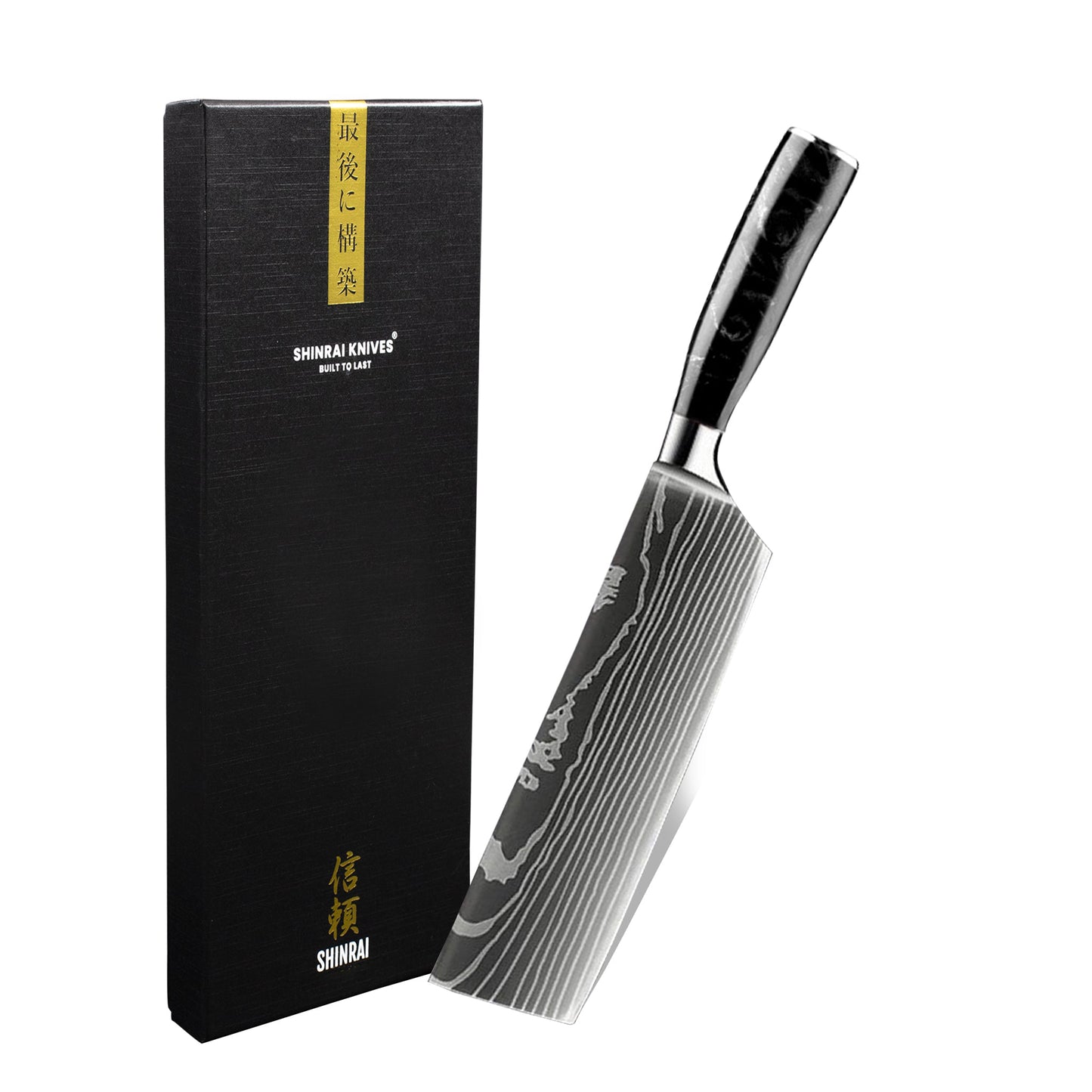 Japonais Damas Print Onyx Epoxy - Couteau Nakiri