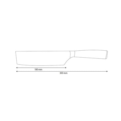 Shinrai Knives - Nakiri aus gehämmertem Edelstahl 18 cm