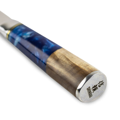 Shinrai Knives - Epoxy Sapphire Damascus Brotmesser 20 cm