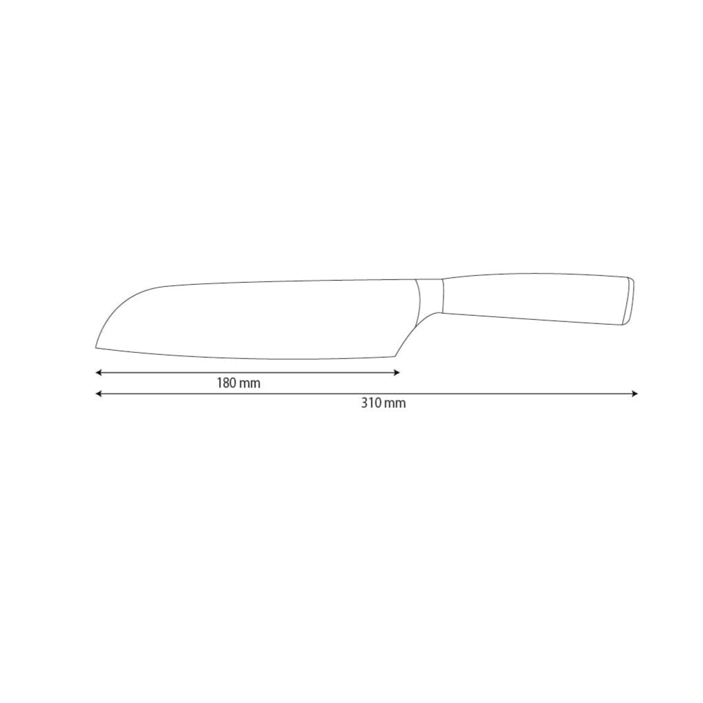 Shinrai Knives - Santoku aus gehämmertem Edelstahl 18 cm