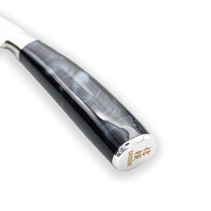 Shinrai Knives - Damascus Print Onyx Santokumesser 13 cm