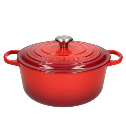 Le Creuset - Braten- / Schmortopf Signature rund Kirschrot 24cm 4,2l