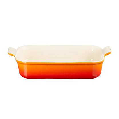 LeCreuset - Rechteckige Auflaufform Orangerot 32x24cm 3,1l