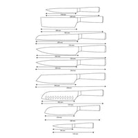 Shinrai Knives - Damascus Print 9-teiliges Messerset