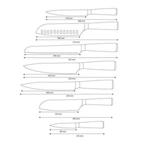 Shinrai Knives -  Damastdruck 7-teiliges Messerset