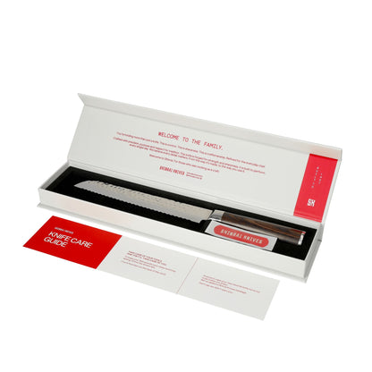 Shinrai Knives - Hammered Damask BR Brotmesser 20 cm