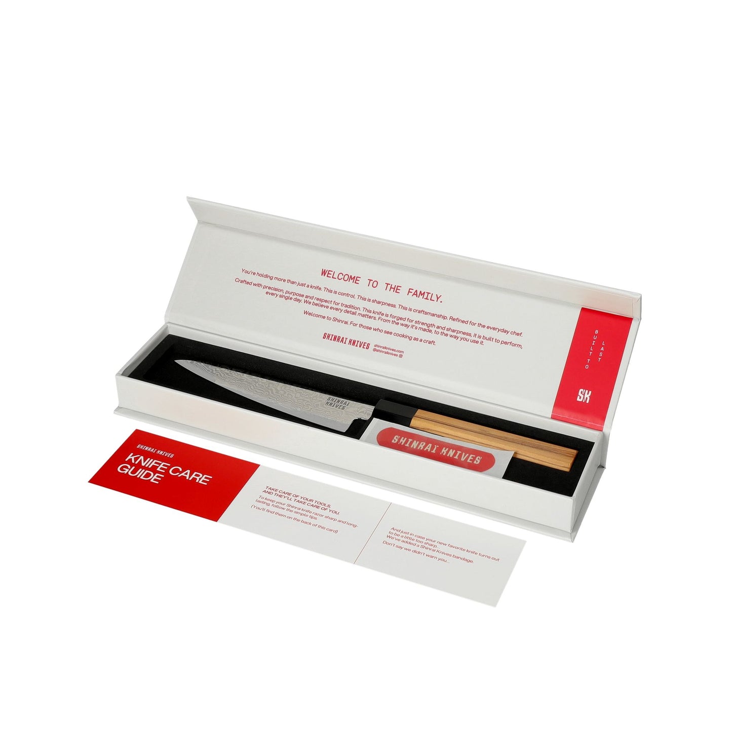 Shinrai Knives - Ensemble de couteaux Damas 7 pièces Takumi Kaza