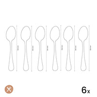 Amefa - Baguette 6 Koffielepels - Zilver Koffielepels Amefa 