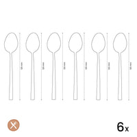 Amefa - Metropole 6 Theelepels - Zilver Theelepels Amefa 