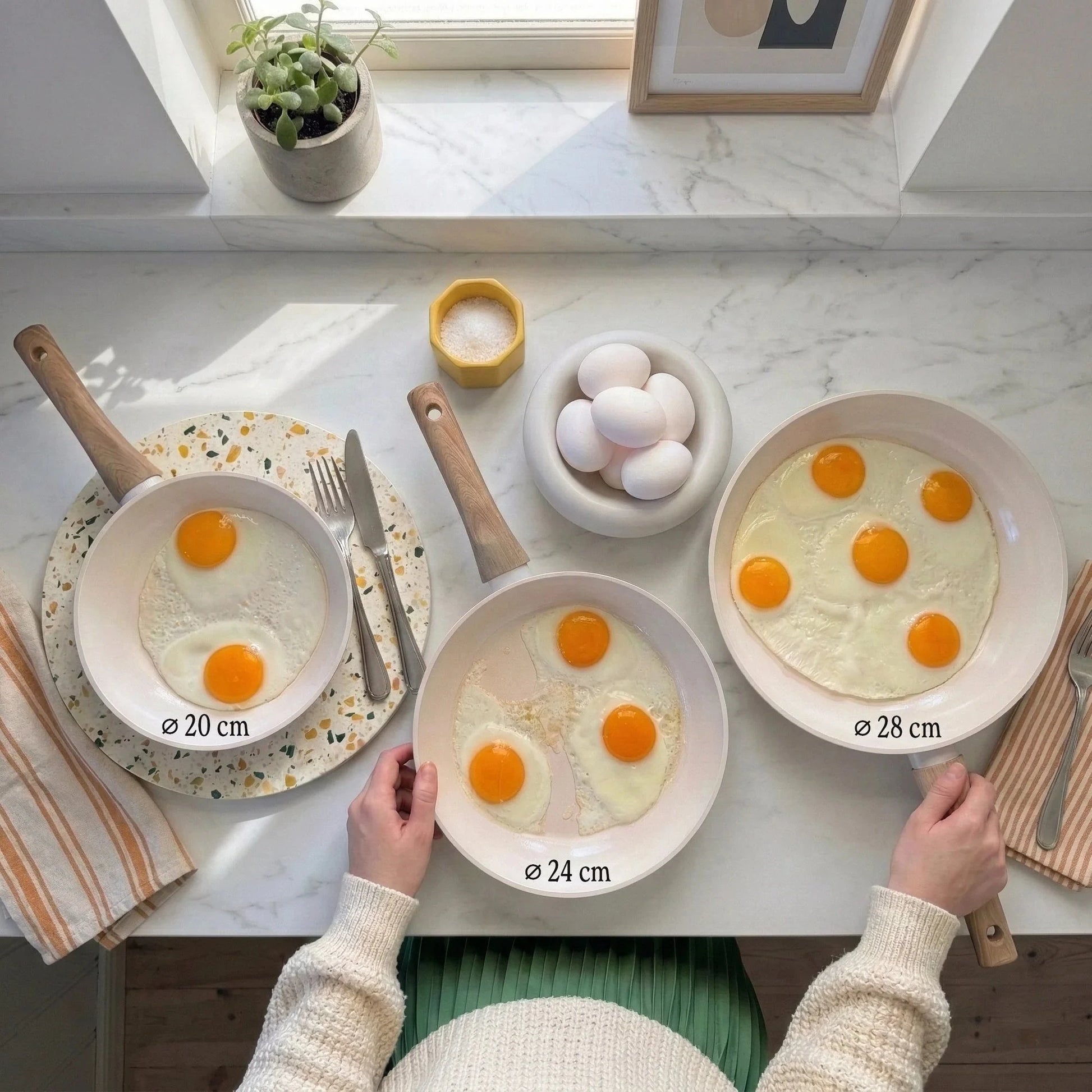 Ensemble de 2 poêles à frire Cook &amp; Pan - Blush