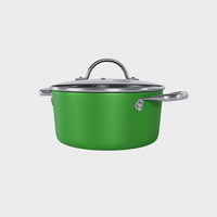 Cook &amp; Pan - Casserole Honey Go Green 24 cm avec couvercle en verre Cook &amp; Pan