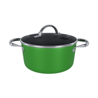 Cook &amp; Pan - Casserole Honey Go Green 24 cm avec couvercle en verre Cook &amp; Pan
