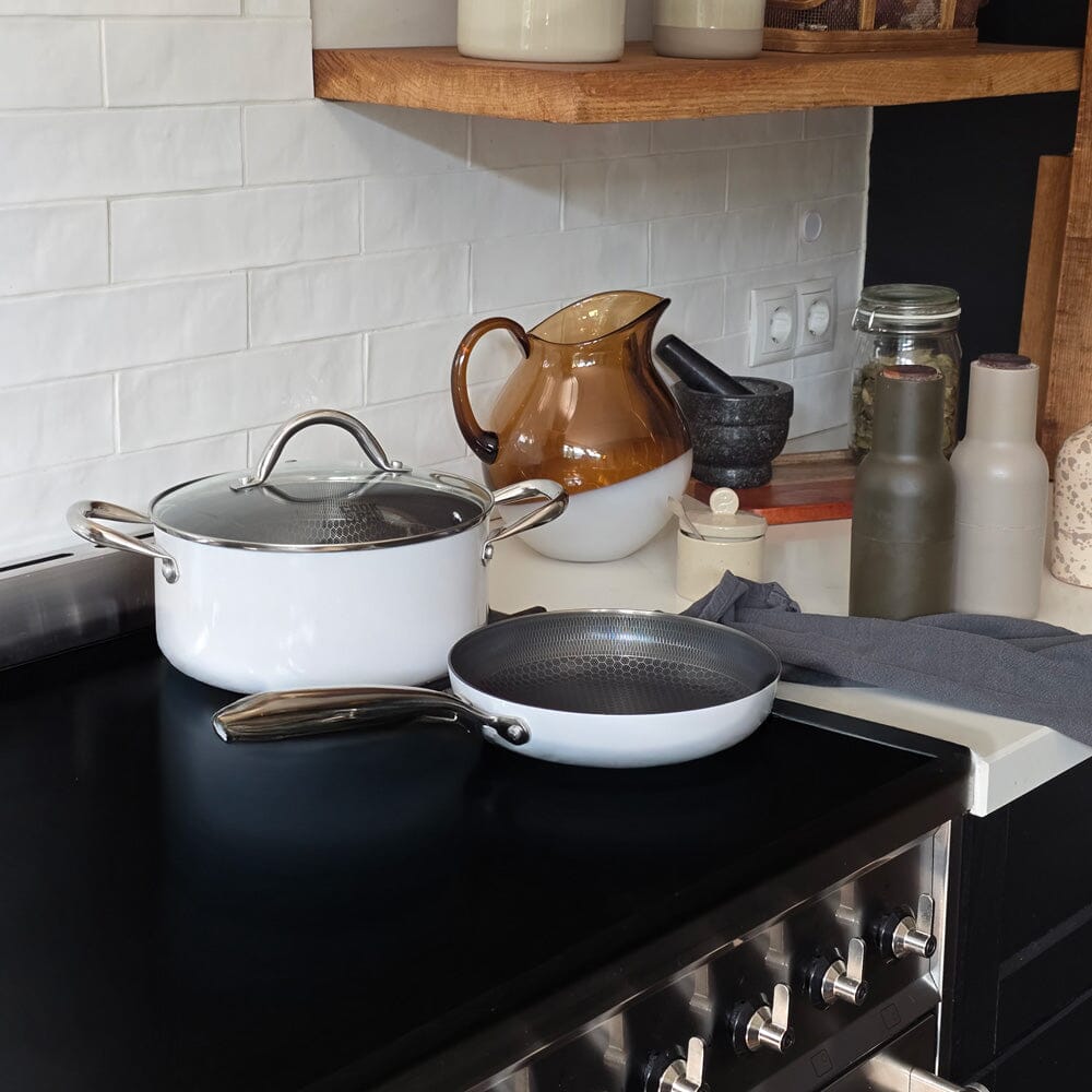 Ensemble de 3 poêles à frire Cook &amp; Pan - Honey Go Ivory