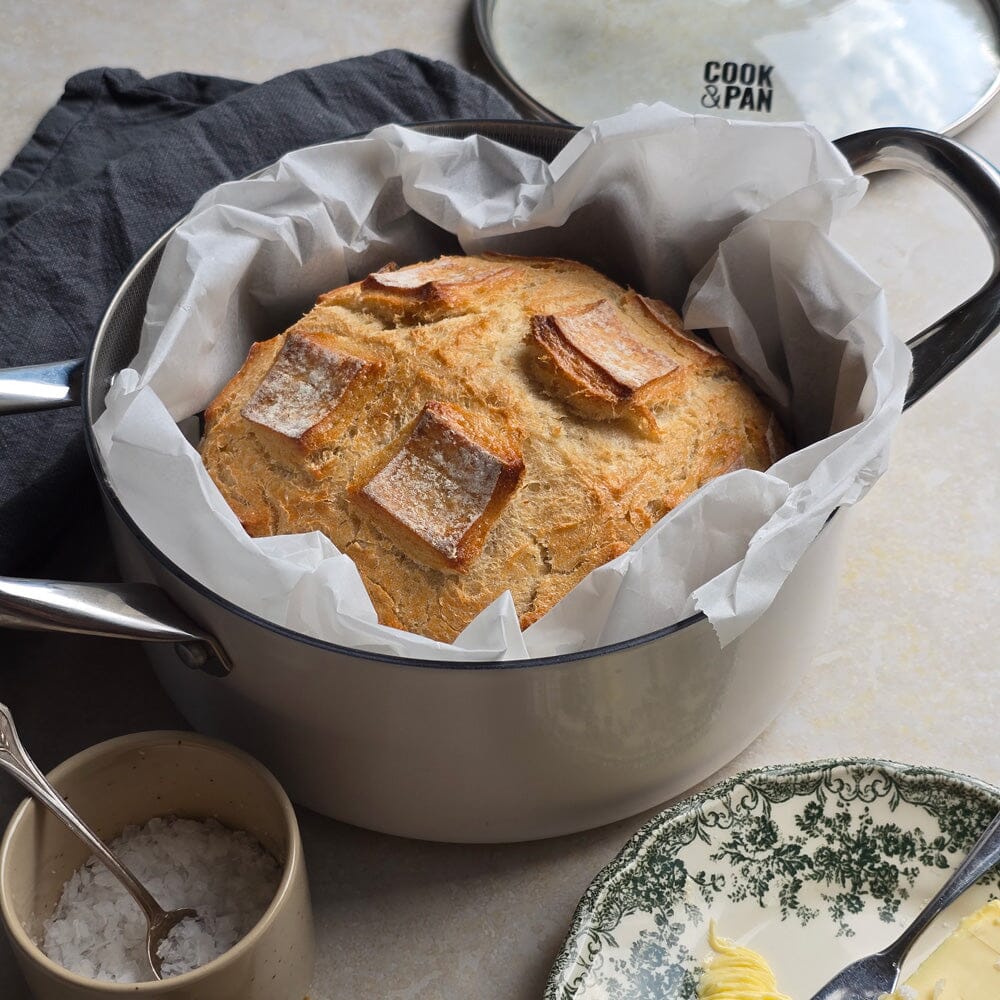 Cook & Pan - Honey Go Ivory Kookpot 22 cm met glazen deksel Cook & Pan 