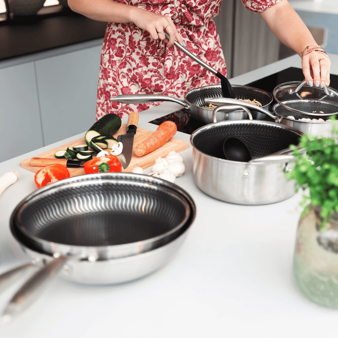 Cook & Pan - Honey RVS Pannenset 5-delig Pannenset Cook & Pan 