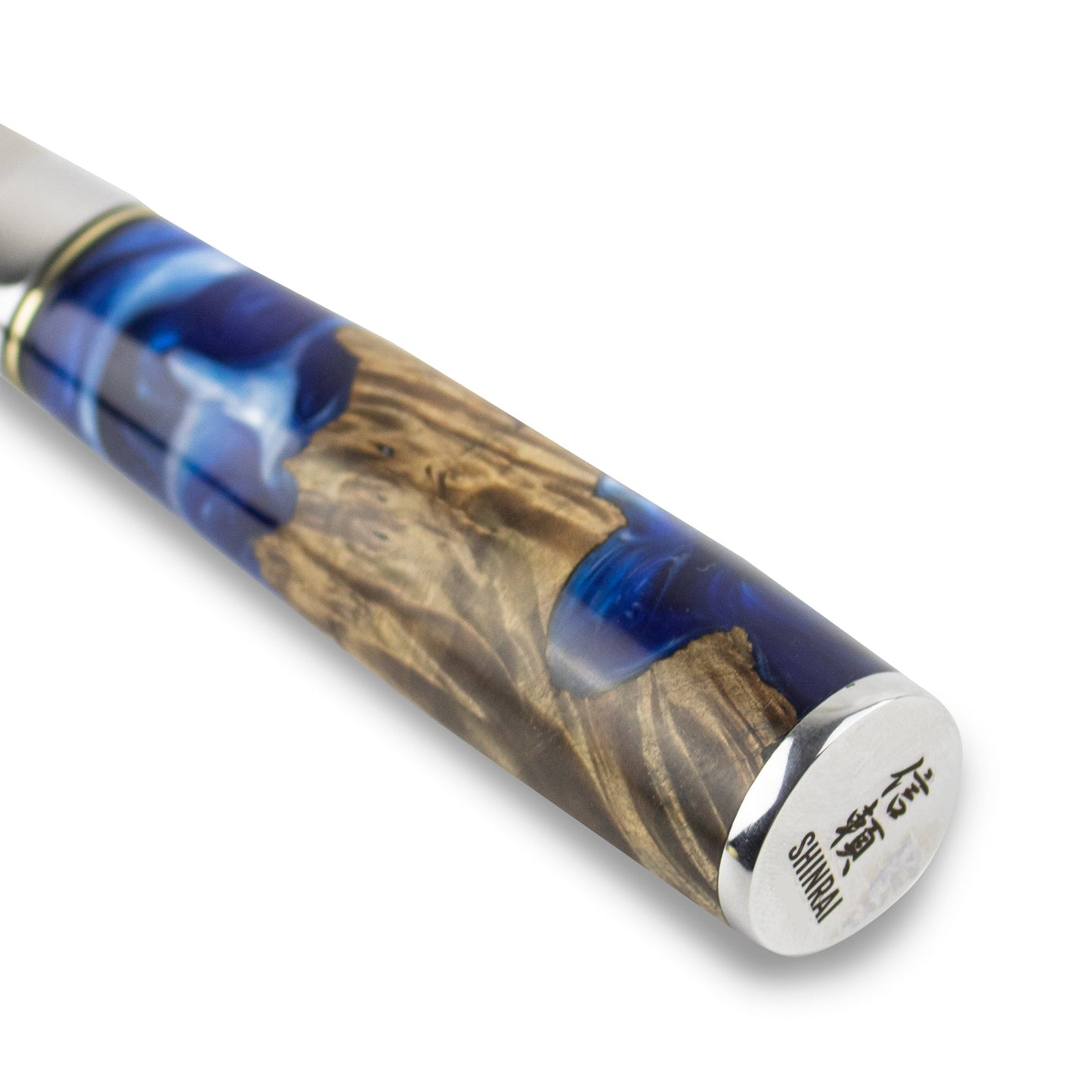 Shinrai Knives - Epoxy Sapphire Damast Santoku 18 cm