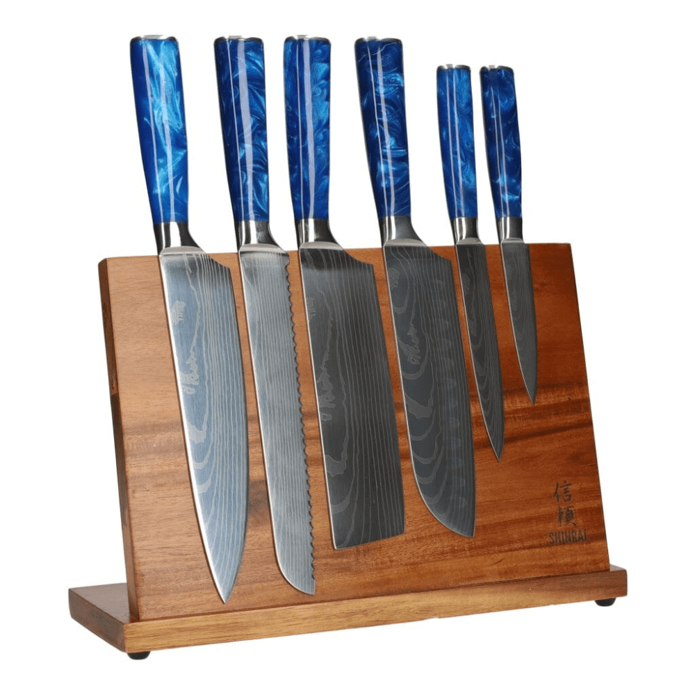 Shinrai Knives - Damascus Print Saphir Mega Bundle - Alles was Sie brauchen