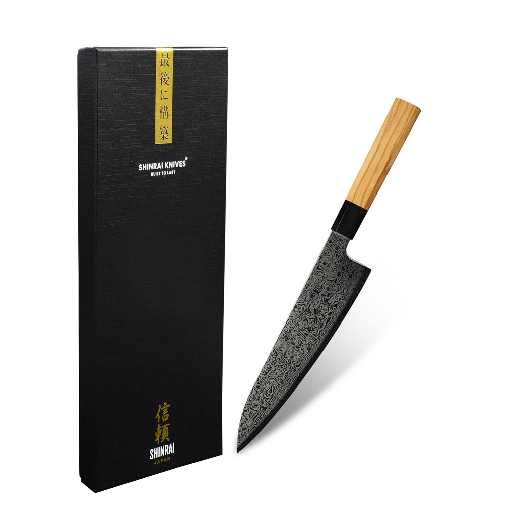 Shinrai Japan - Takumi Kaza Damast Kochmesser 20 cm